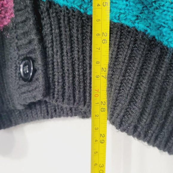 Jaclyn Smith Vintage Button Front Cardigan Sweater Retro Oversize Loose Fit 80's - Picture 8 of 10